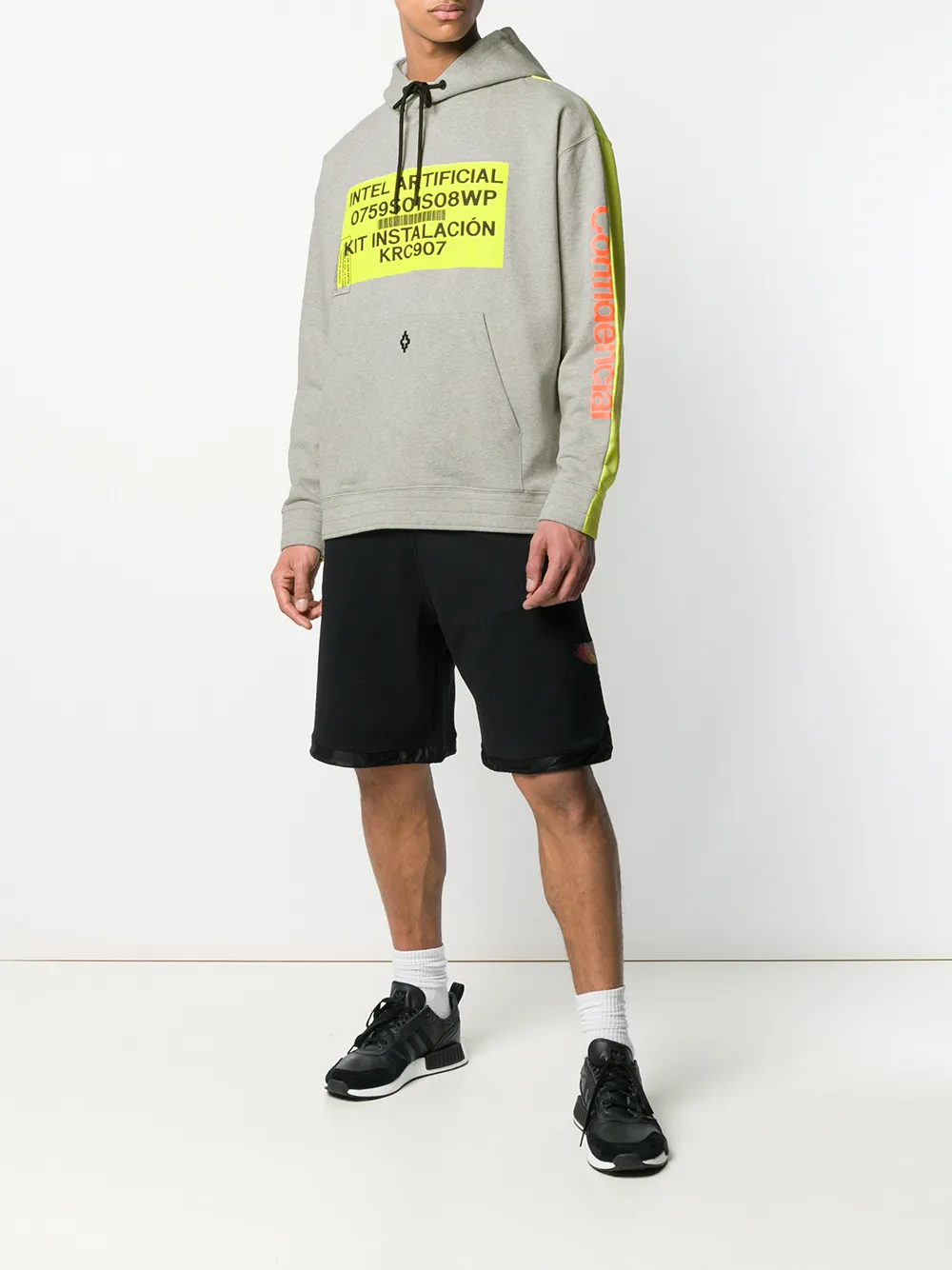  County Of Milan Kapuzenpullover Mit Print   Grau 