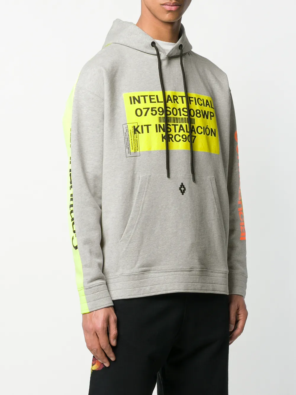  County Of Milan Kapuzenpullover Mit Print   Grau 