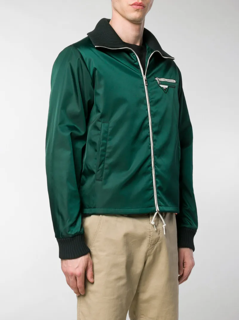Prada gabardine jacket green | MODES