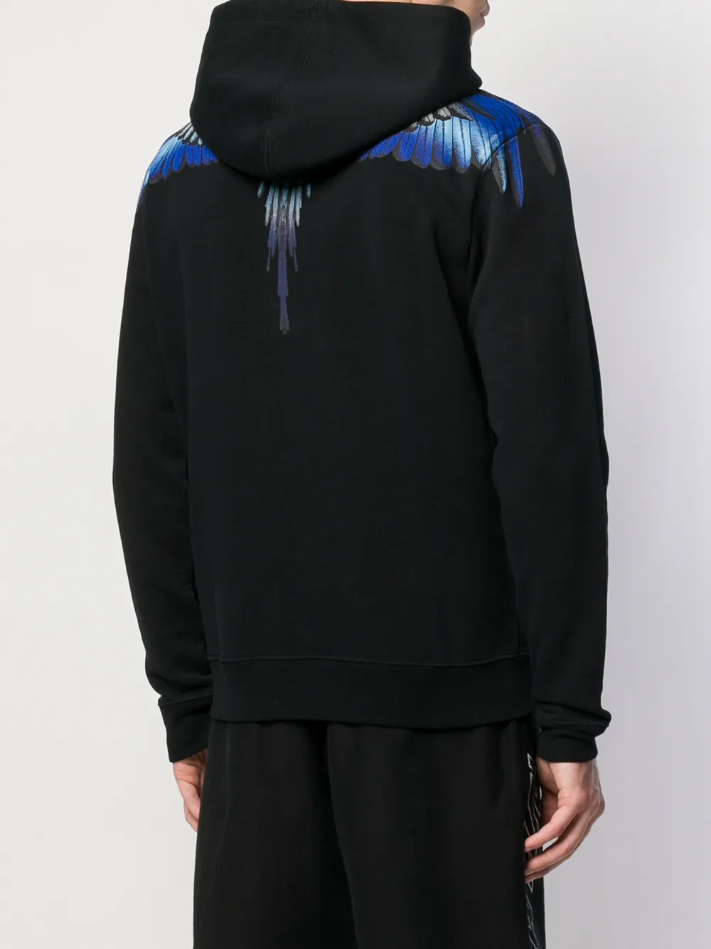 COUNTY OF MILAN Hoodie met vleugelprint Zwart