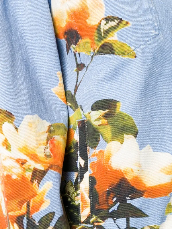 floral print jean jacket