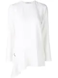 Tibi long sleeve detached hem blouse - White