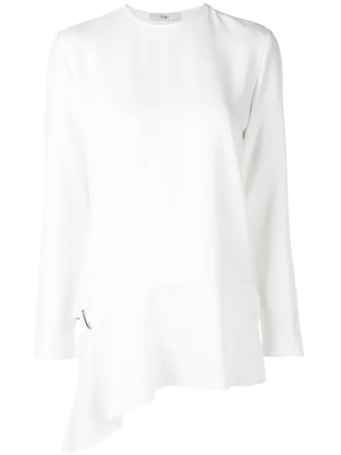 Tibi long sleeve detached hem blouse