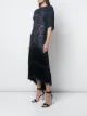 Tadashi Shoji vestido de noche con flecos