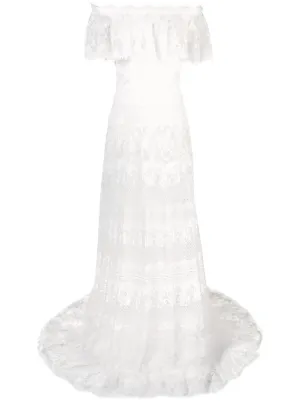 tadashi white lace dress