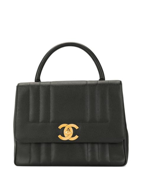 CHANEL caviar skin Mademoiselle stitch handbag Women