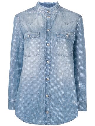 balmain women's denim shirt