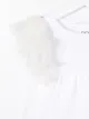 Douuod Kids فستان جيرسيه بأكمام مزينة بالتول