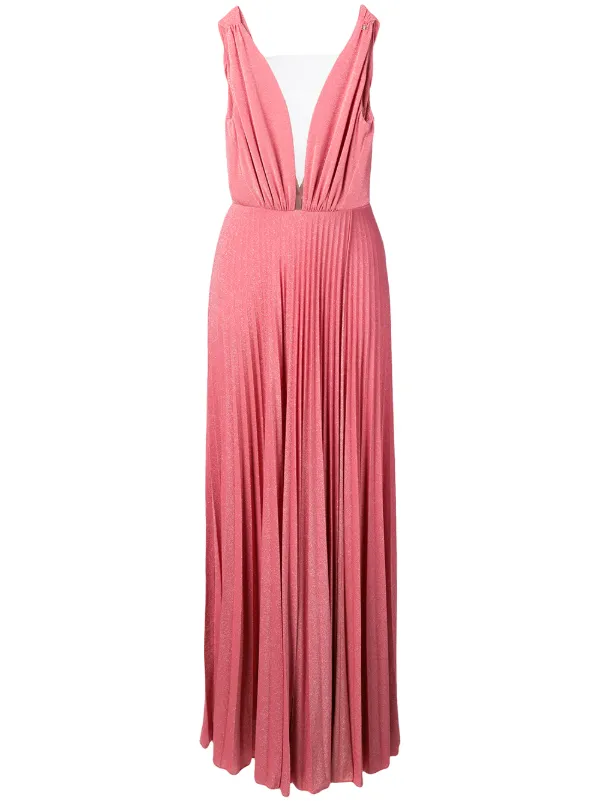 elisabetta franchi vestito lungo rosa