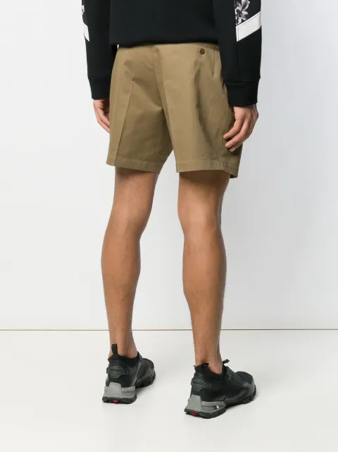 pleated chino shorts
