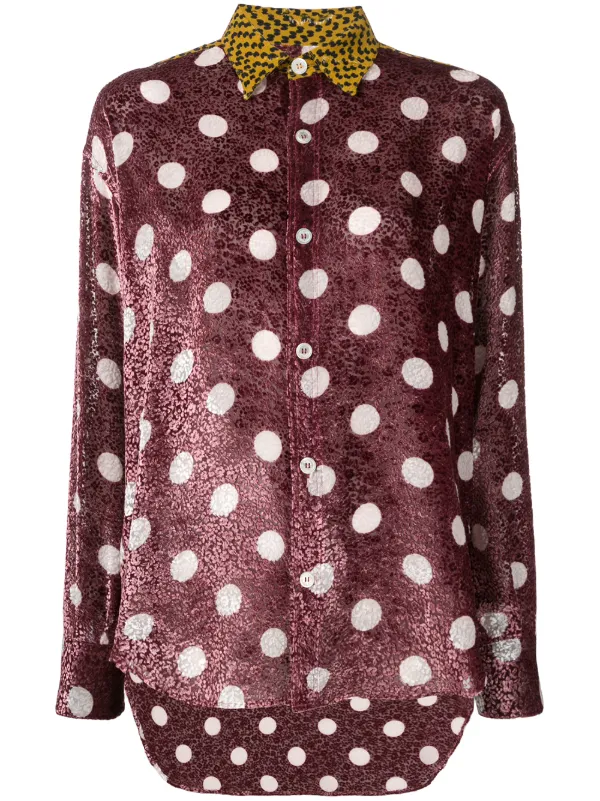 Golden Goose Polka Dot Print Shirt in Pink