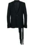 LES HOMMES fringed detail blazer - Blue