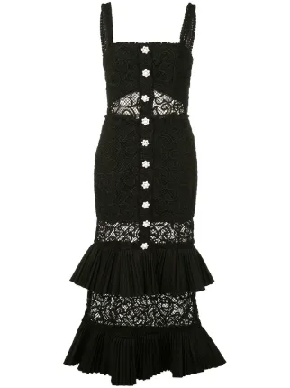 alexis lyssa tiered ruffle lace dress