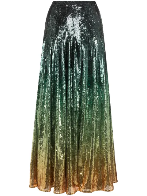 MARY KATRANTZOU CLEMENT OMBRÉ SEQUINED SKIRT