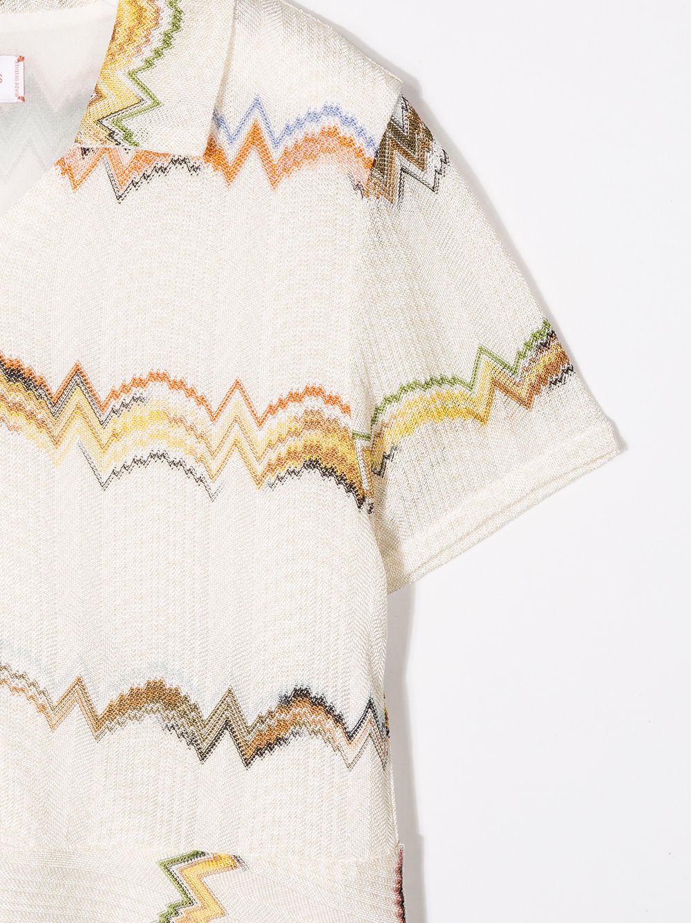 фото Missoni Kids трикотажное платье-рубашка