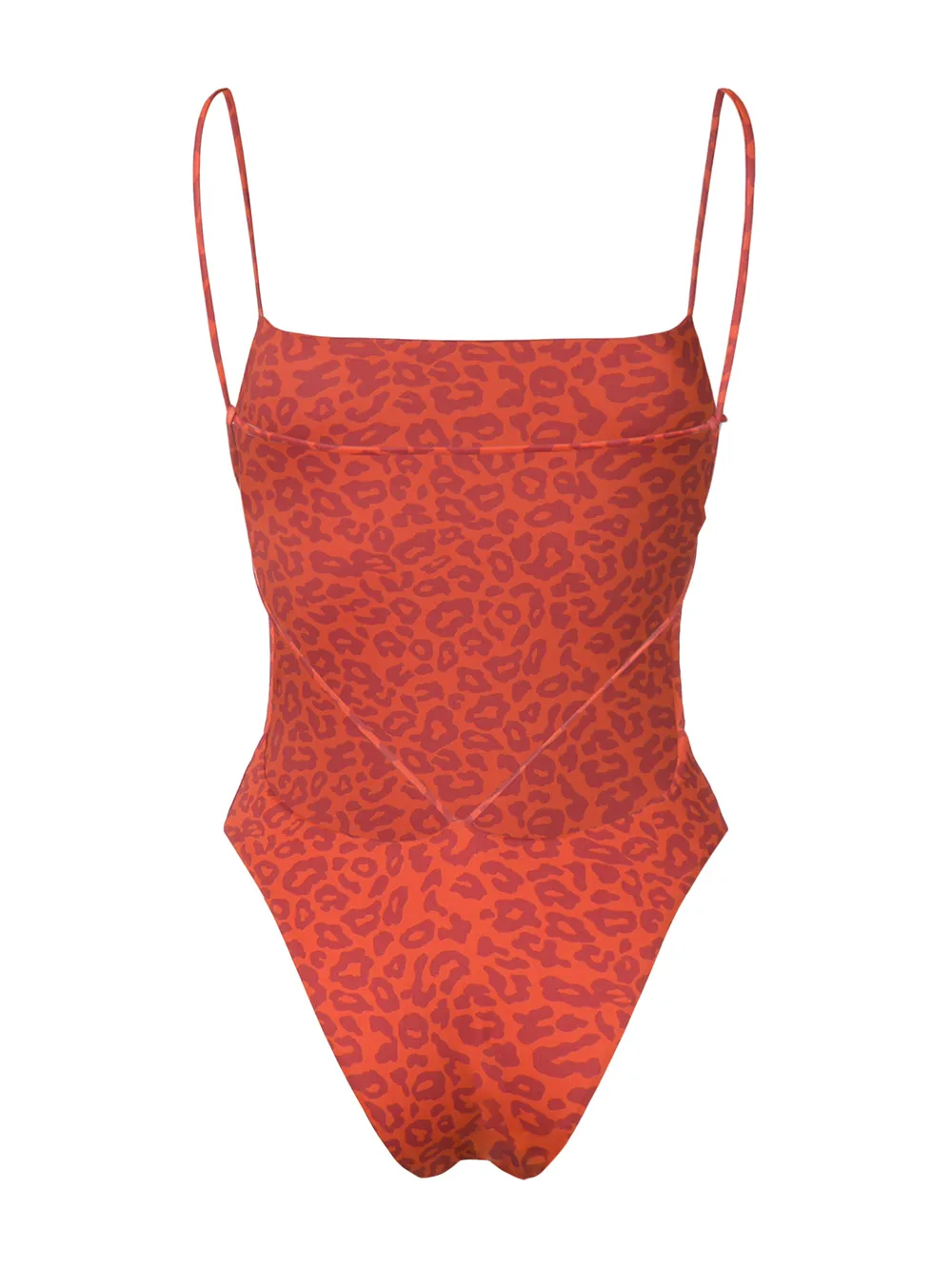 orange leopard print swimsuit