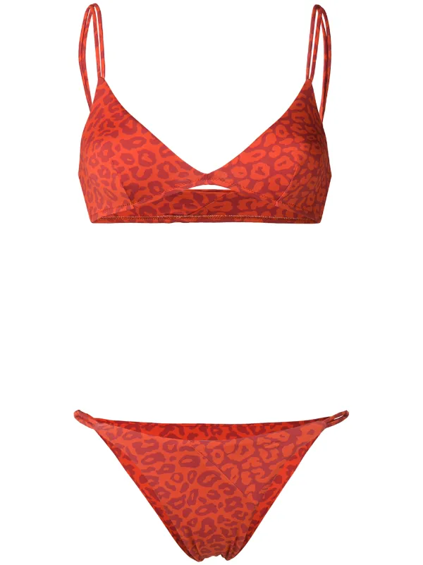 orange leopard swimsuit