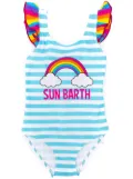 MC2 Saint Barth Kids Carol striped swimsuit - Blue