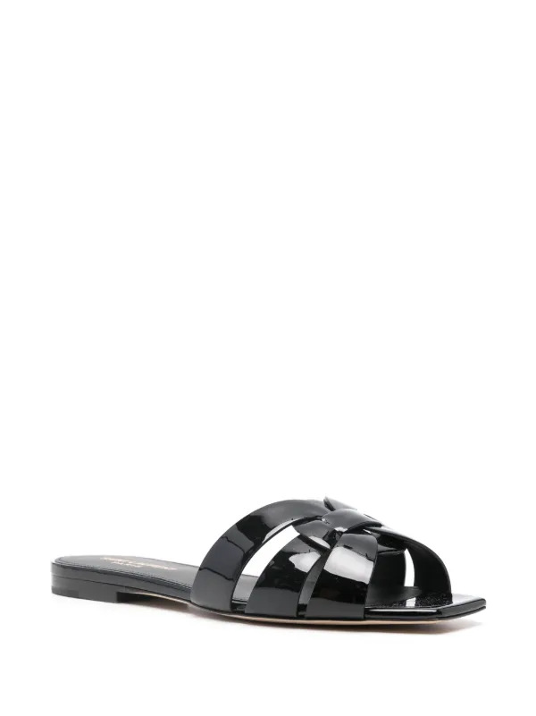 【SAINT LAURENT】★ヌーフィエトリビュート★571952 B8I00 1000 tribute MULES in patent leather | Saint Laurent | YSL US