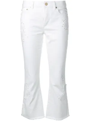michael kors white flare jeans
