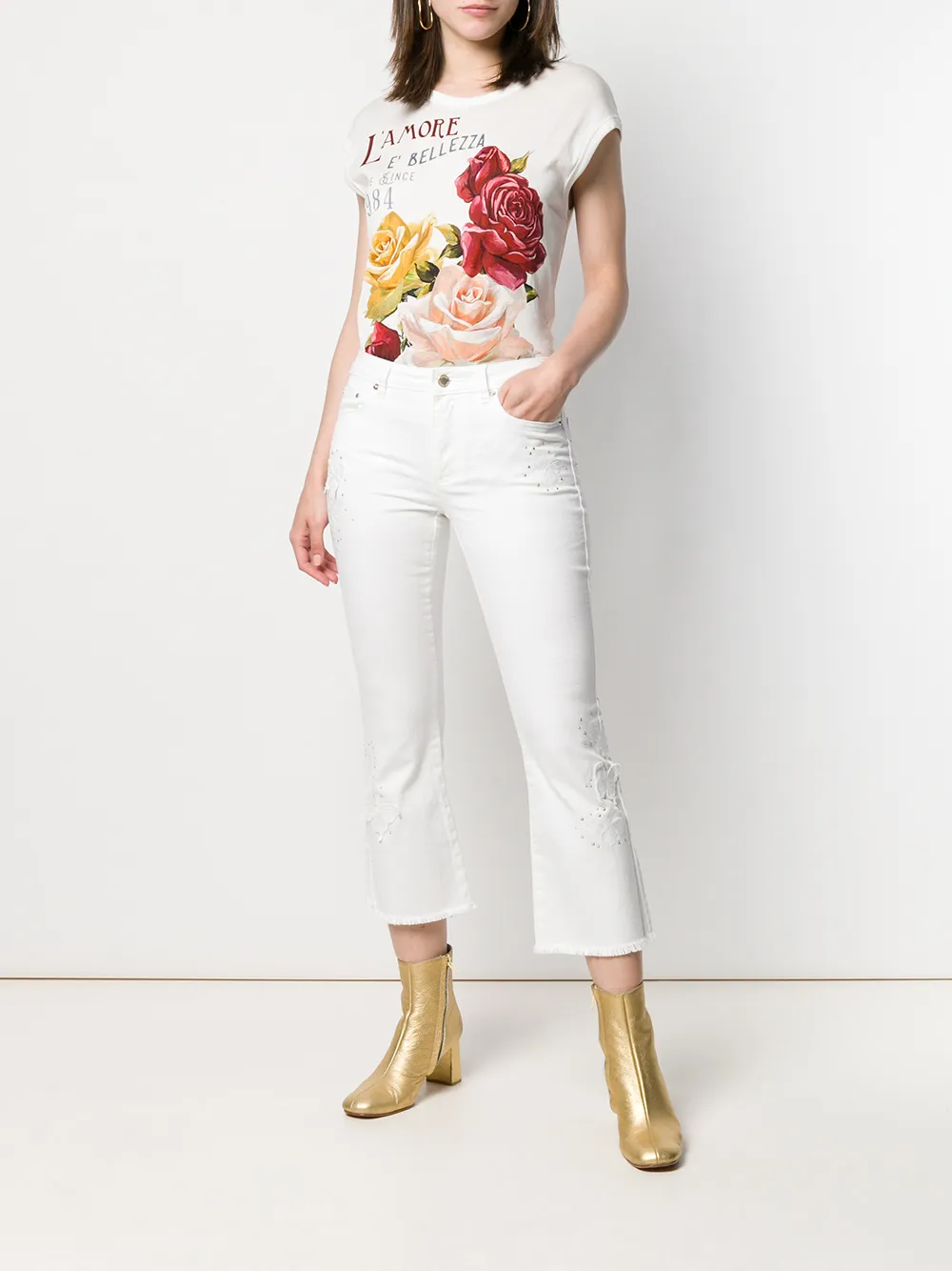 Michael Michael Kors studded kick flare jeans | Cropped Jeans | Image 2