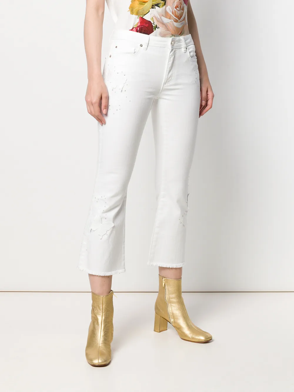 Michael Kors Kick flare jeans Wit