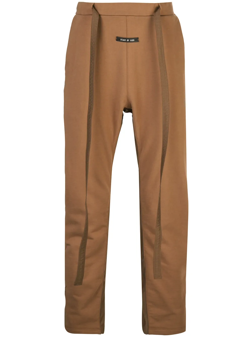 Fear Of God Pants FEAR OF GOD DRAWSTRING WAIST TRACK PANTS - BROWN