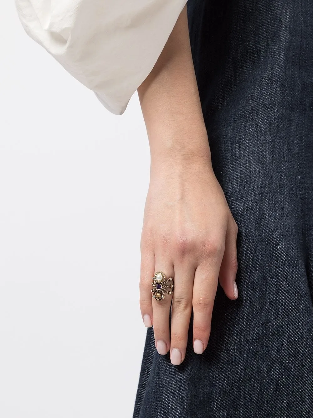 Alexander McQueen Ring met spin - Goud