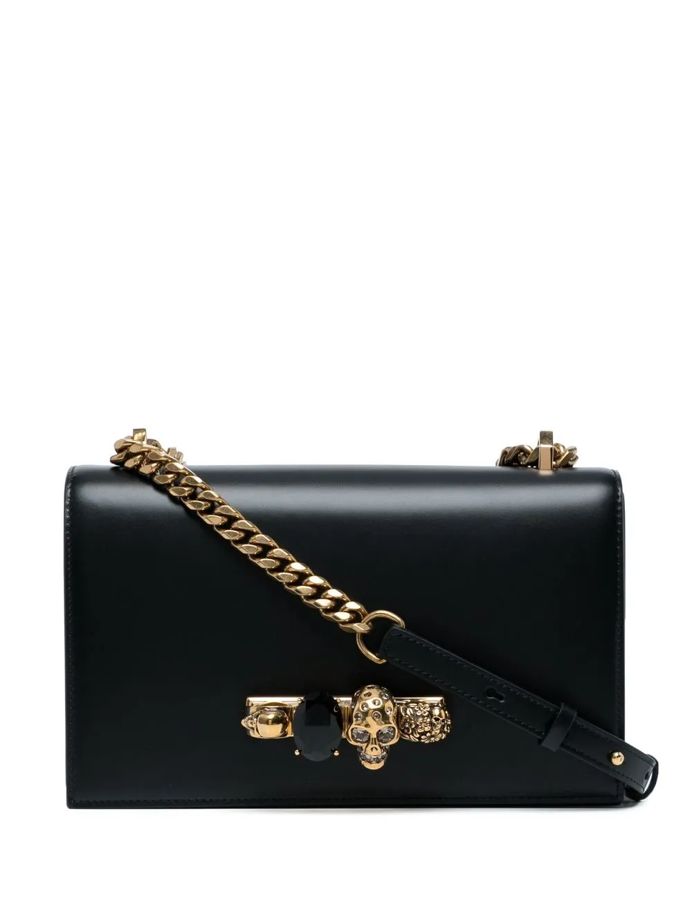 

Alexander McQueen bolsa satchel Jeweled Knuckle - Negro