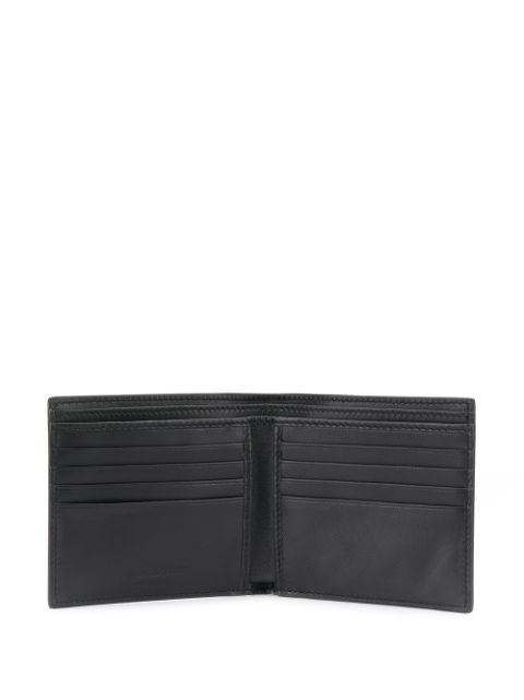 Shop black Alexander McQueen Rib Cage bi-fold wallet with Express ...