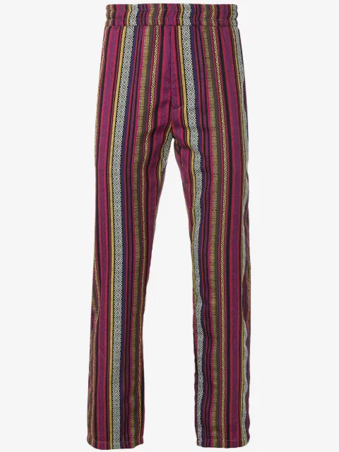 Paura striped straight-leg trousers