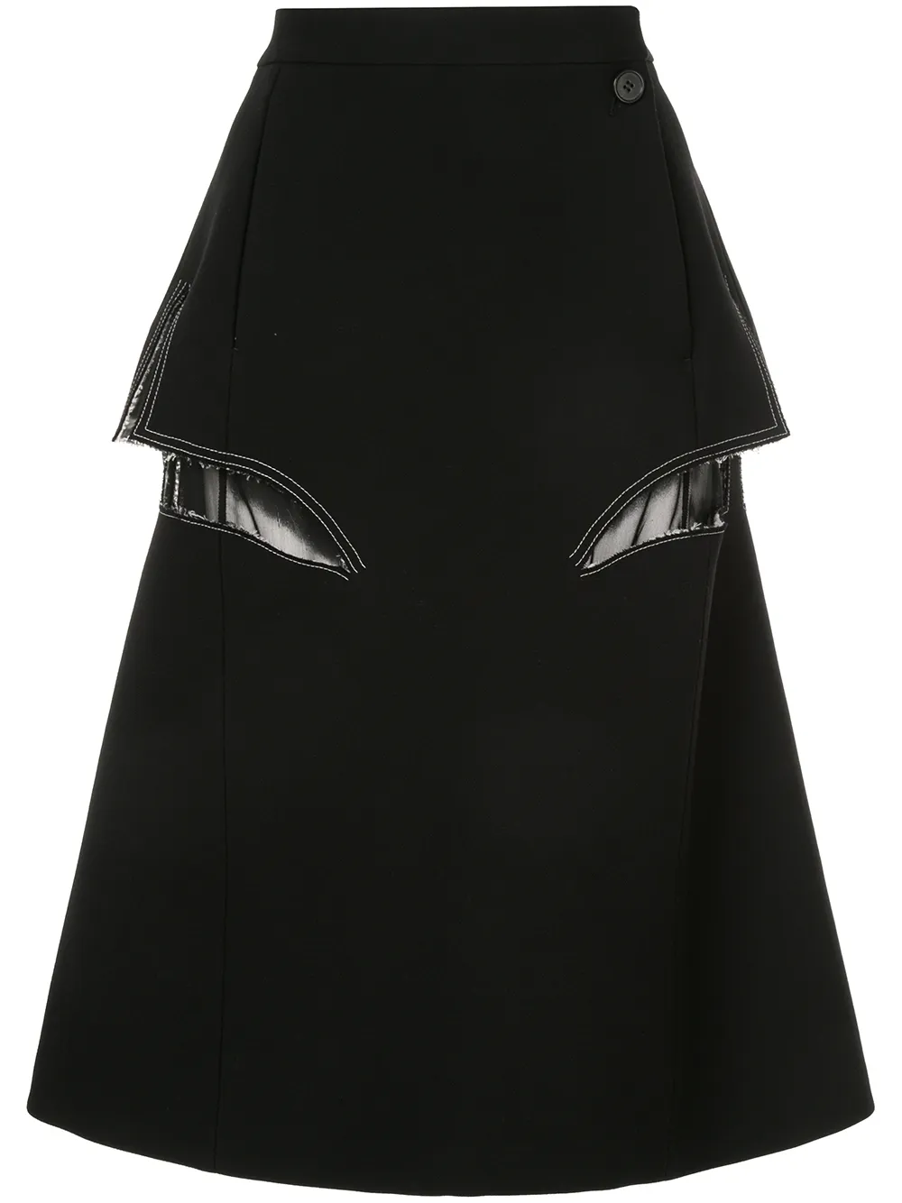 

Maison Margiela falda midi Décortiqué - Negro