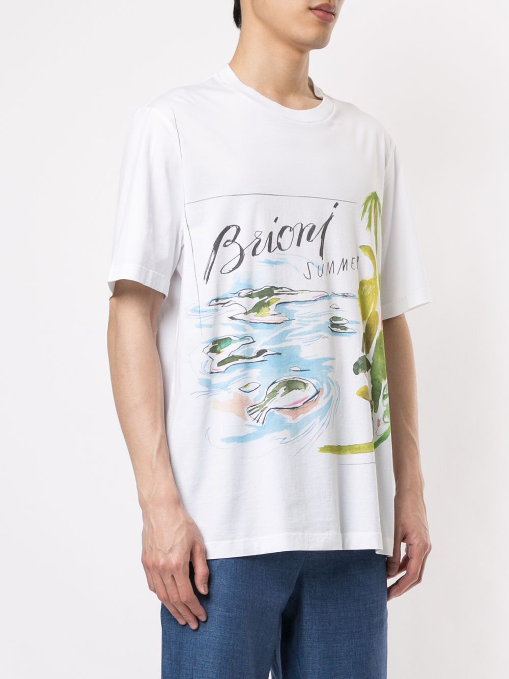 фото Brioni футболка с принтом