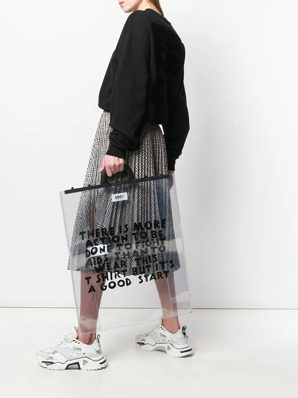  Mm6 Maison Margiela Shopper Mit Logo   Weiß 