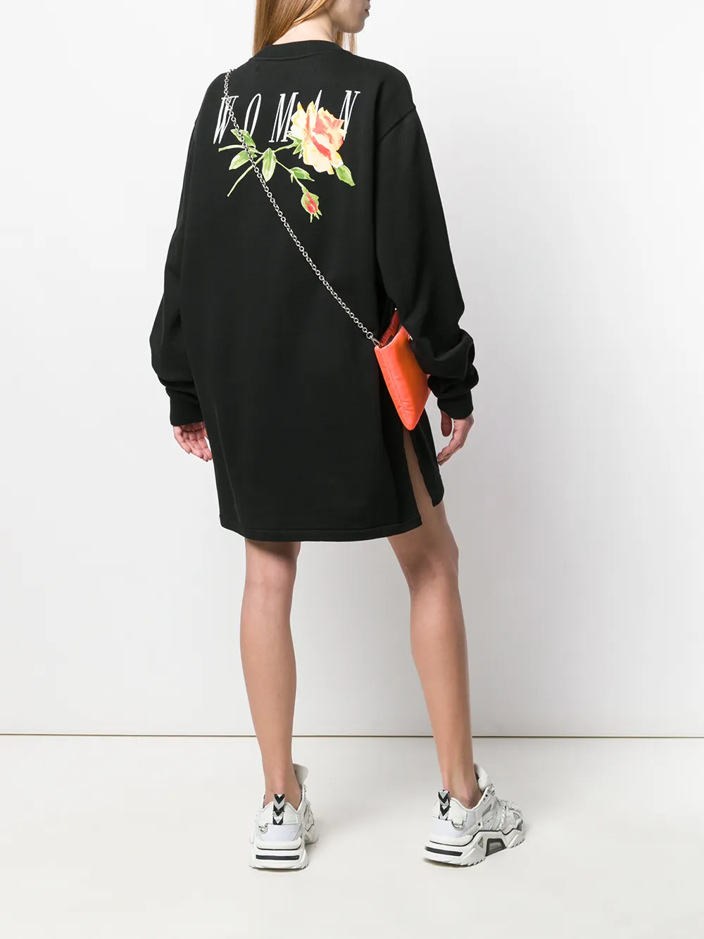 off white sweatshirt dress