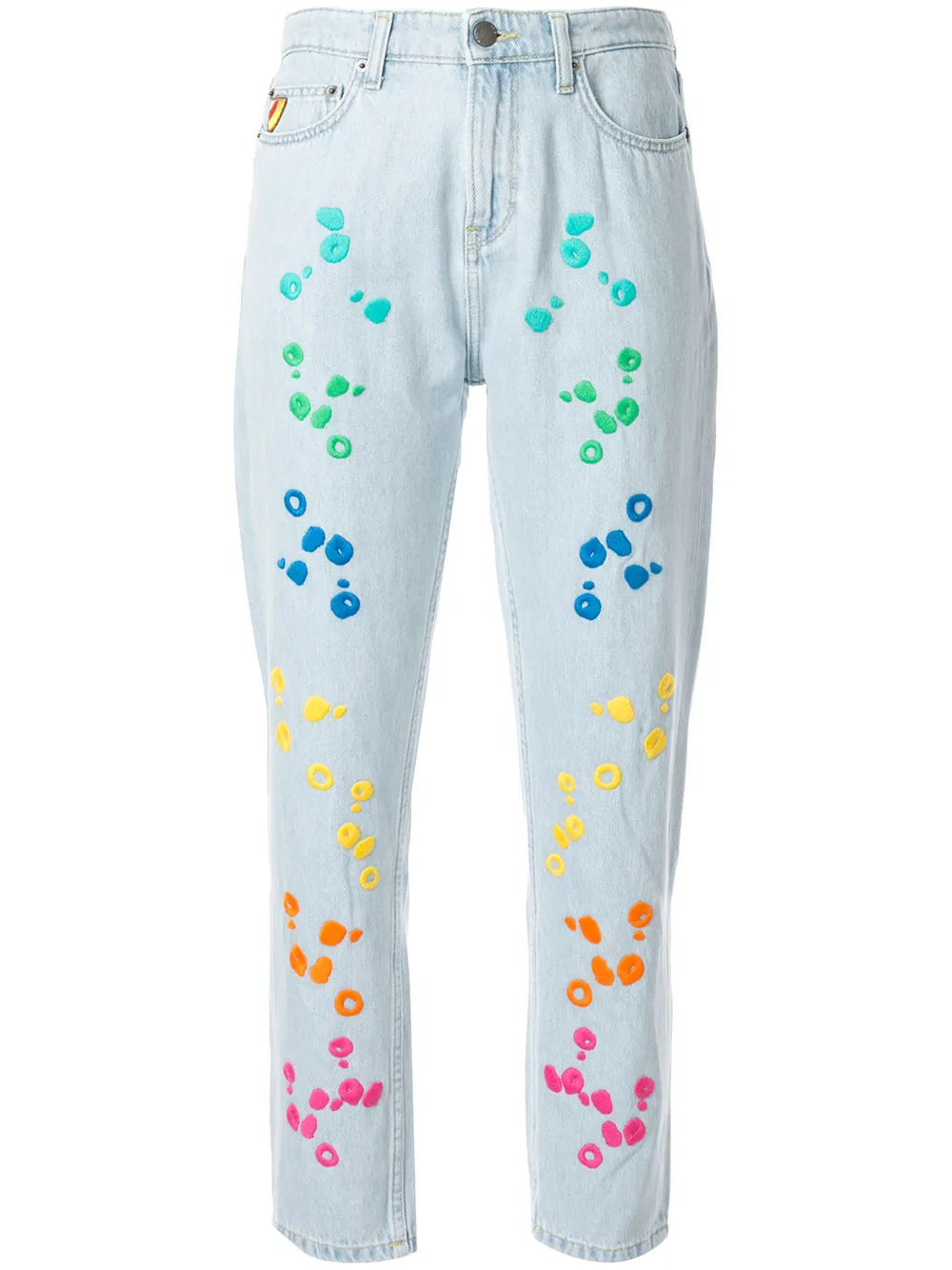 

Mira Mikati embroidered dot boyfriend jeans - Blue