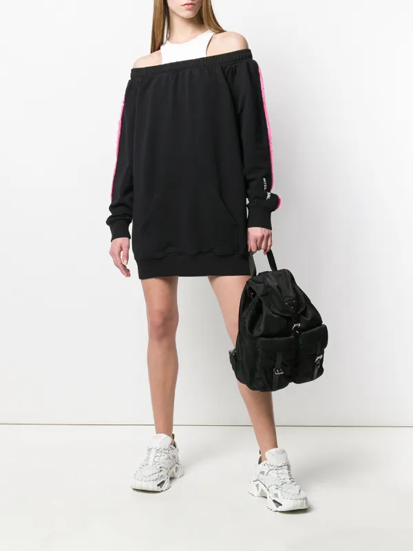 layered sweatshirt dress COUNTY OF MILAN | Black Wear sweater over dress