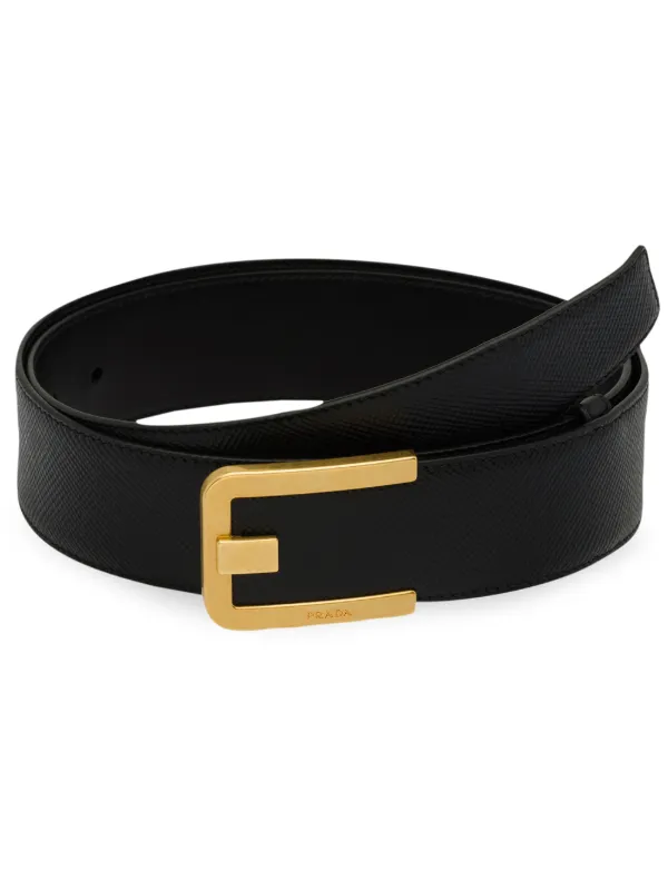 saffiano leather belt prada