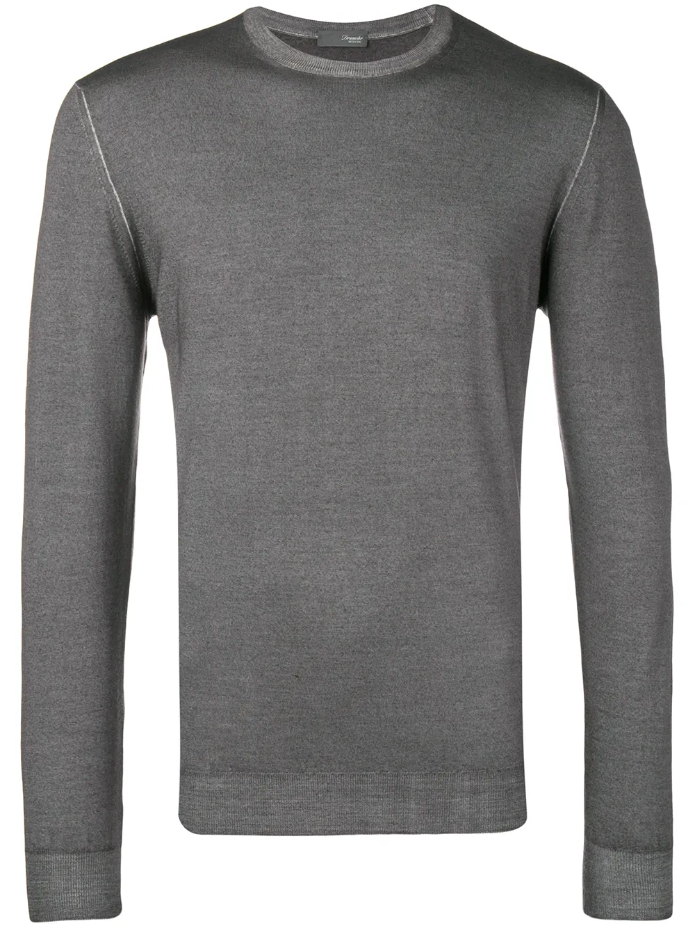 Shop Drumohr Fine Knit Sweater In Grey