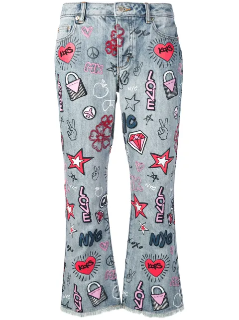 Michael Michael Kors Cropped Graffiti 