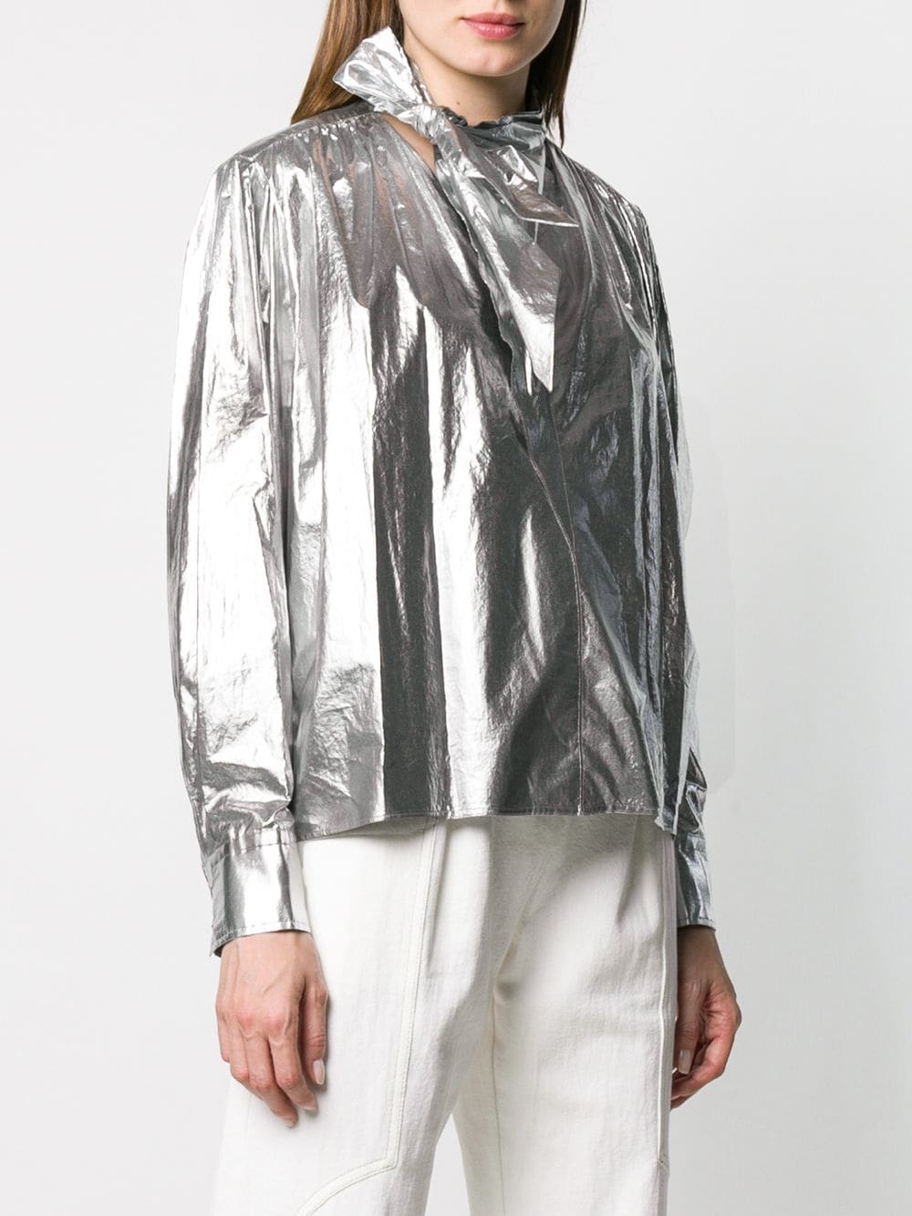 фото Isabel Marant спортивная куртка с эффектом металлик