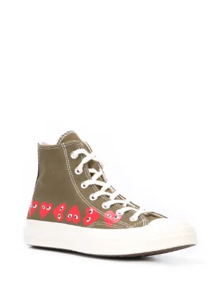 comme des garcons play x converse chuck taylor 1970s hi beige