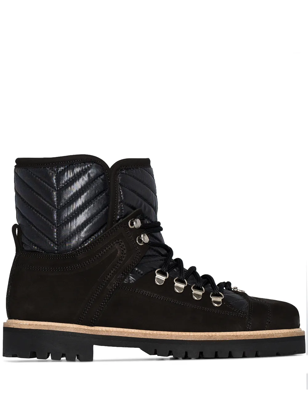 Ganni Boots QUILTED PANEL HIKING BOOTS
