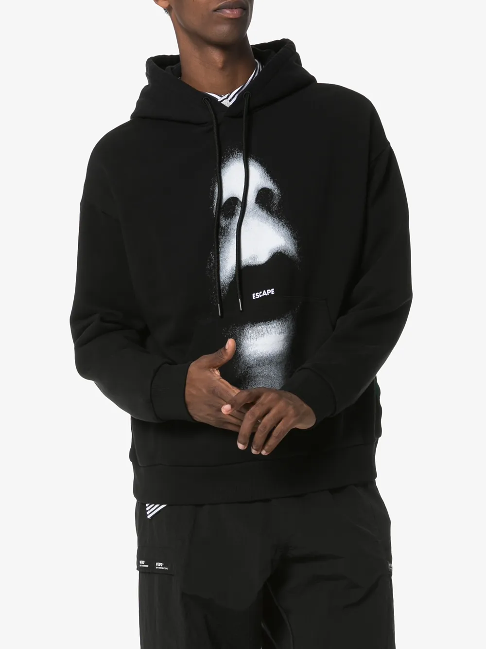  County Of Milan Kapuzenpullover Mit Print   Schwarz 