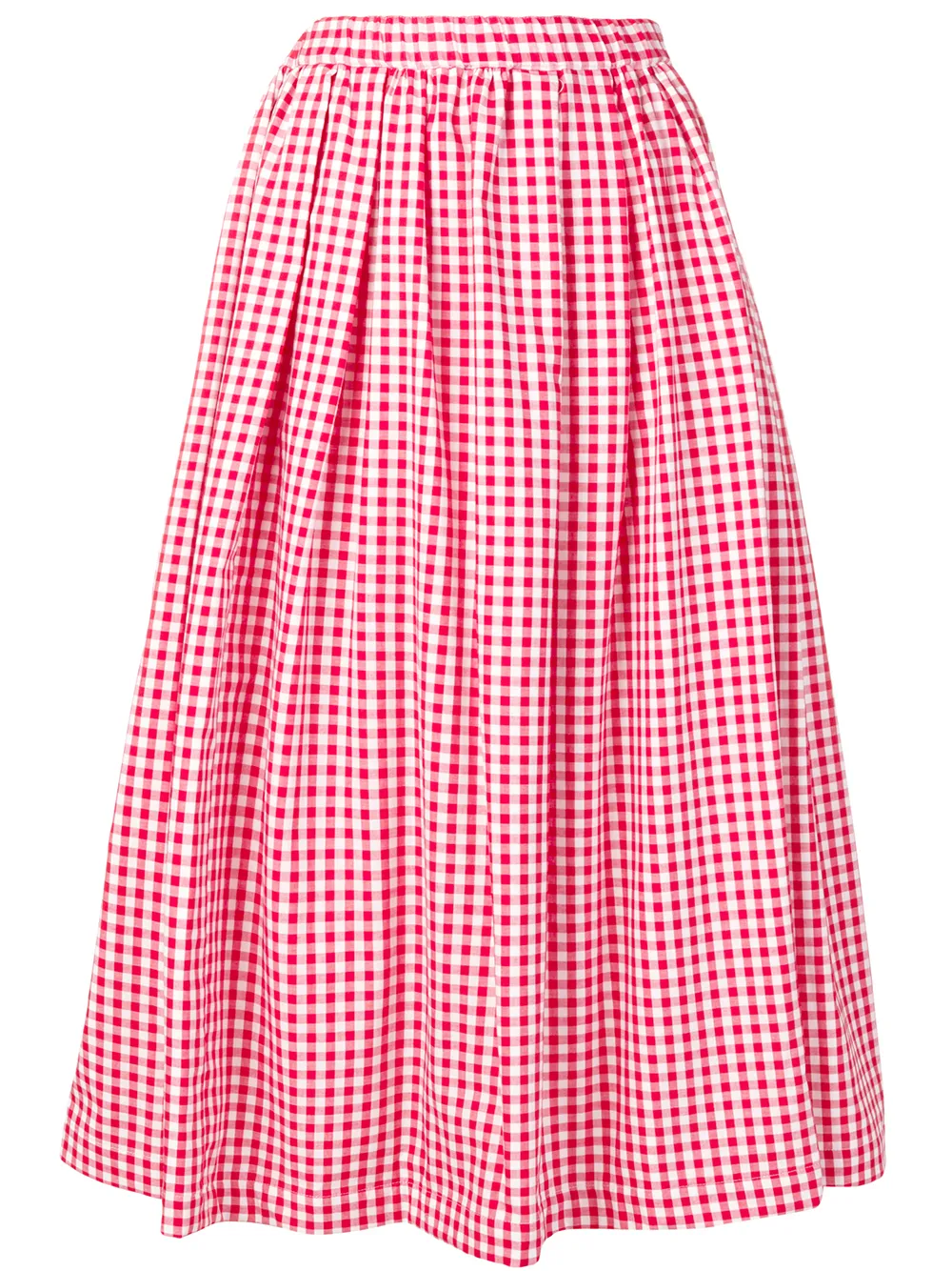Comme Des Garcons Girl Skirts COMME DES GARÇONS GIRL GINGHAM FULL SKIRT - RED