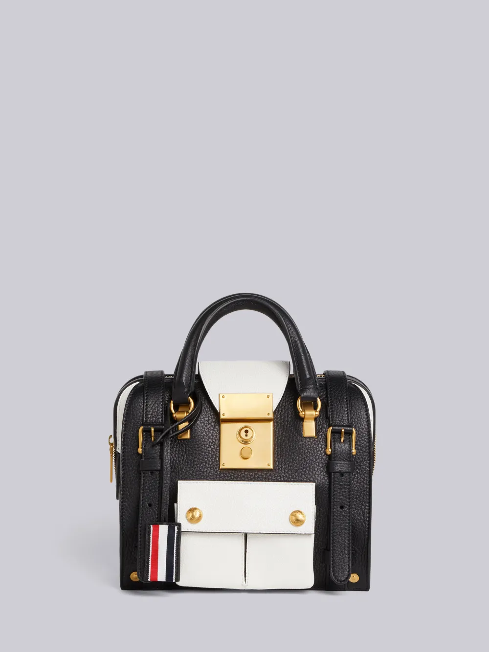 Click to view more detailed imagery on our partner's website Thom Browne Zip-Top Mrs. Thom Mini Backpack In Black