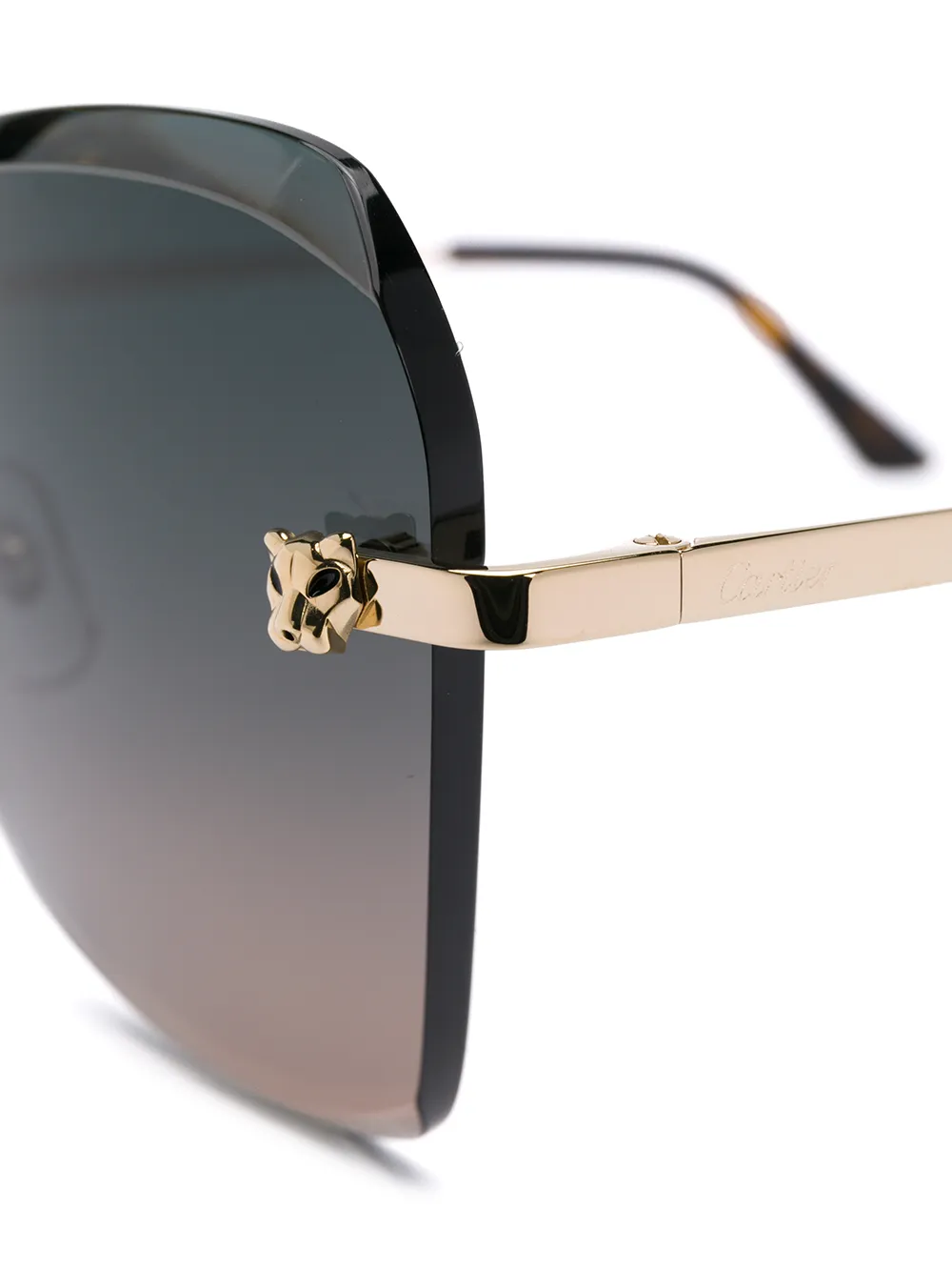  Cartier Eyewear Panthère Sunglasses - Green 