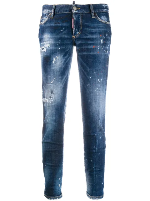 DSQUARED2 skinny jeans con efecto envejecido