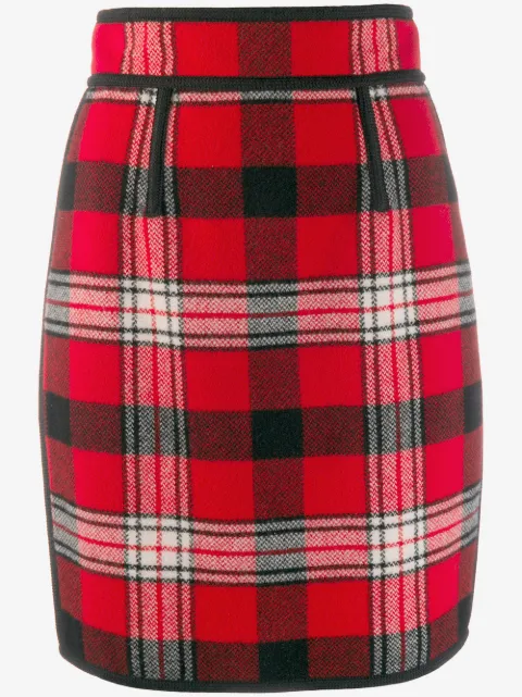 DSQUARED2 falda recta con estampado de cuadros