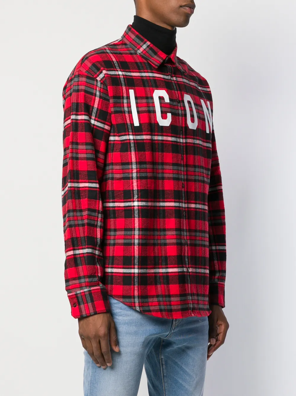 DSQUARED2 Icon geruit shirt Rood
